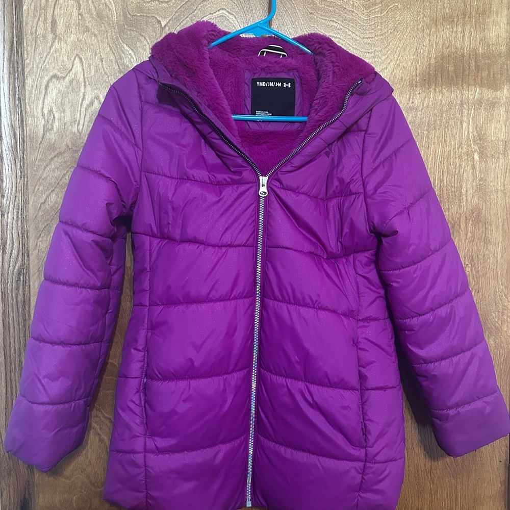 Girls size Medium Purple under Armour winter coat